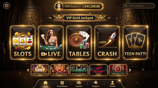 Main screen of Gameistan PKR Game casino page for PK players